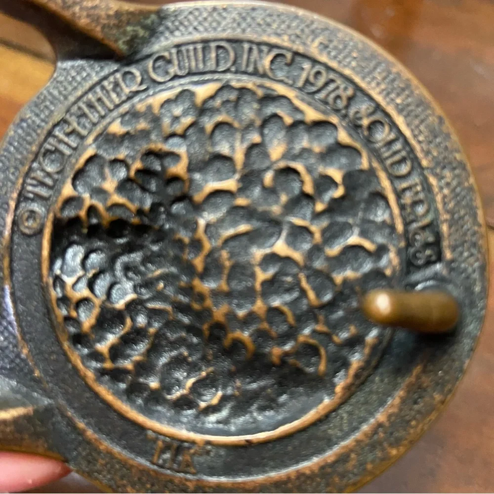 Rare Vintage 1978 Solid Brass Mens Elk Belt Buckle